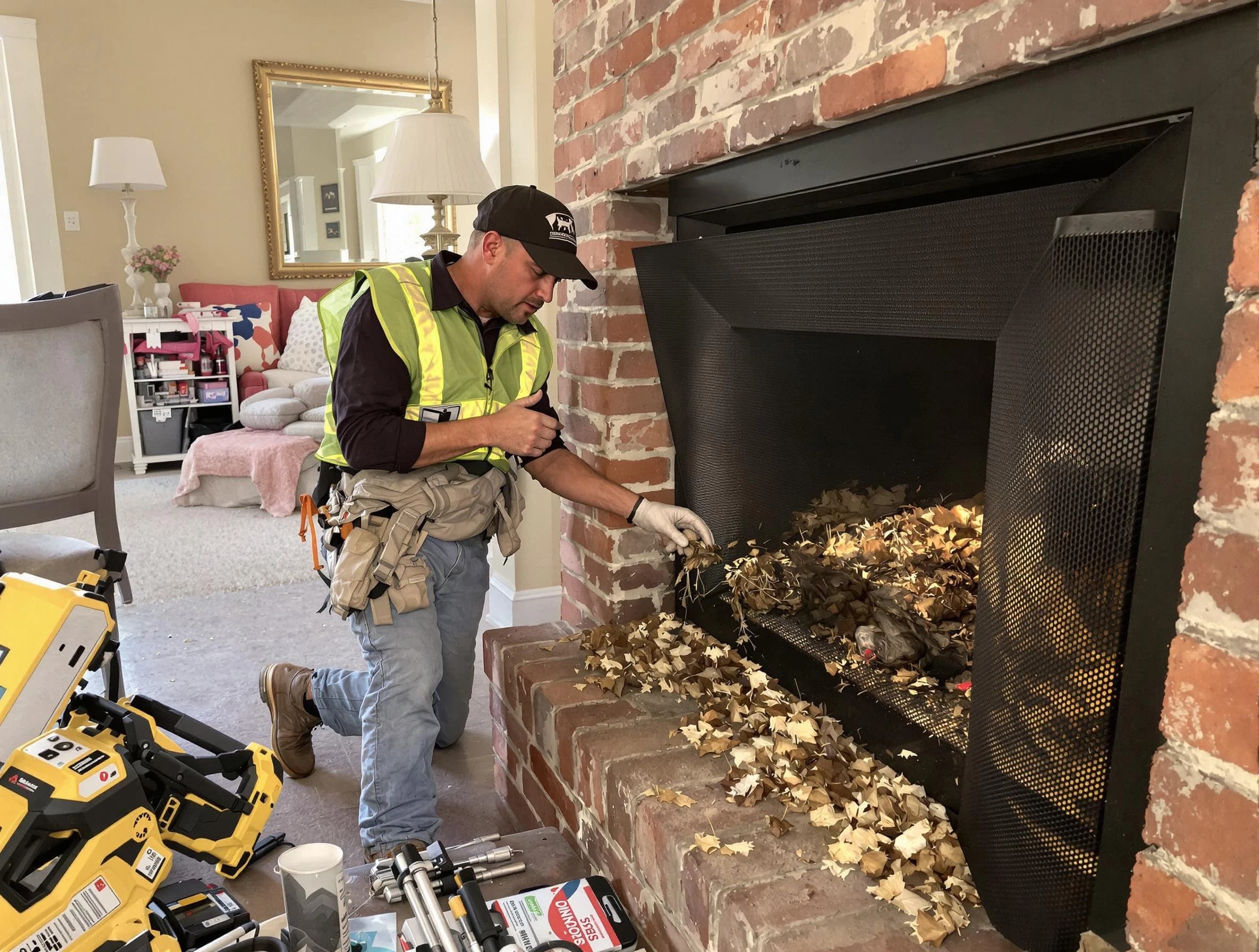 Safe screening installation by Fair Oaks Chimney Sweep in Fair Oaks, GA