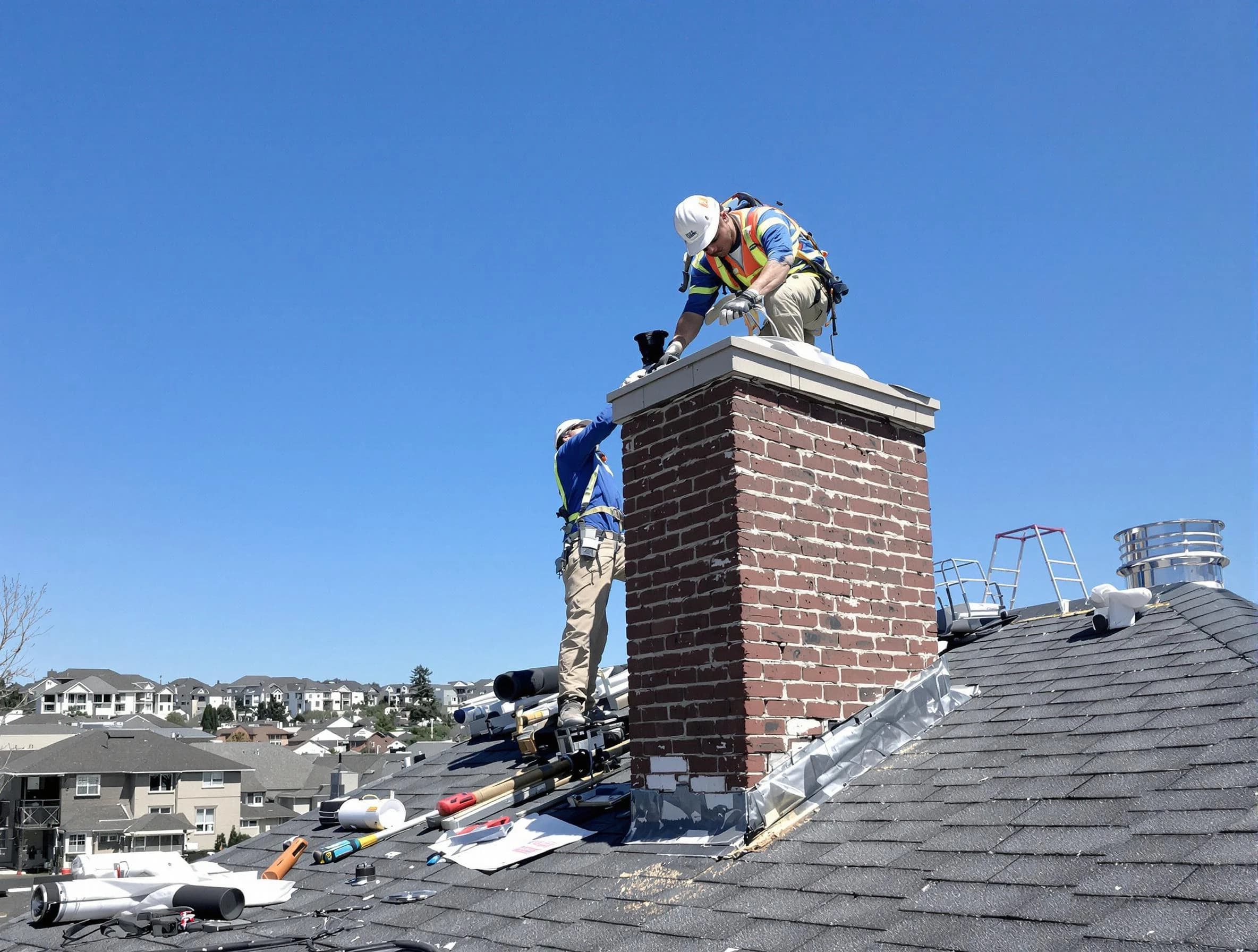 Fair Oaks Chimney Sweep repairing a chimney crown in Fair Oaks, GA