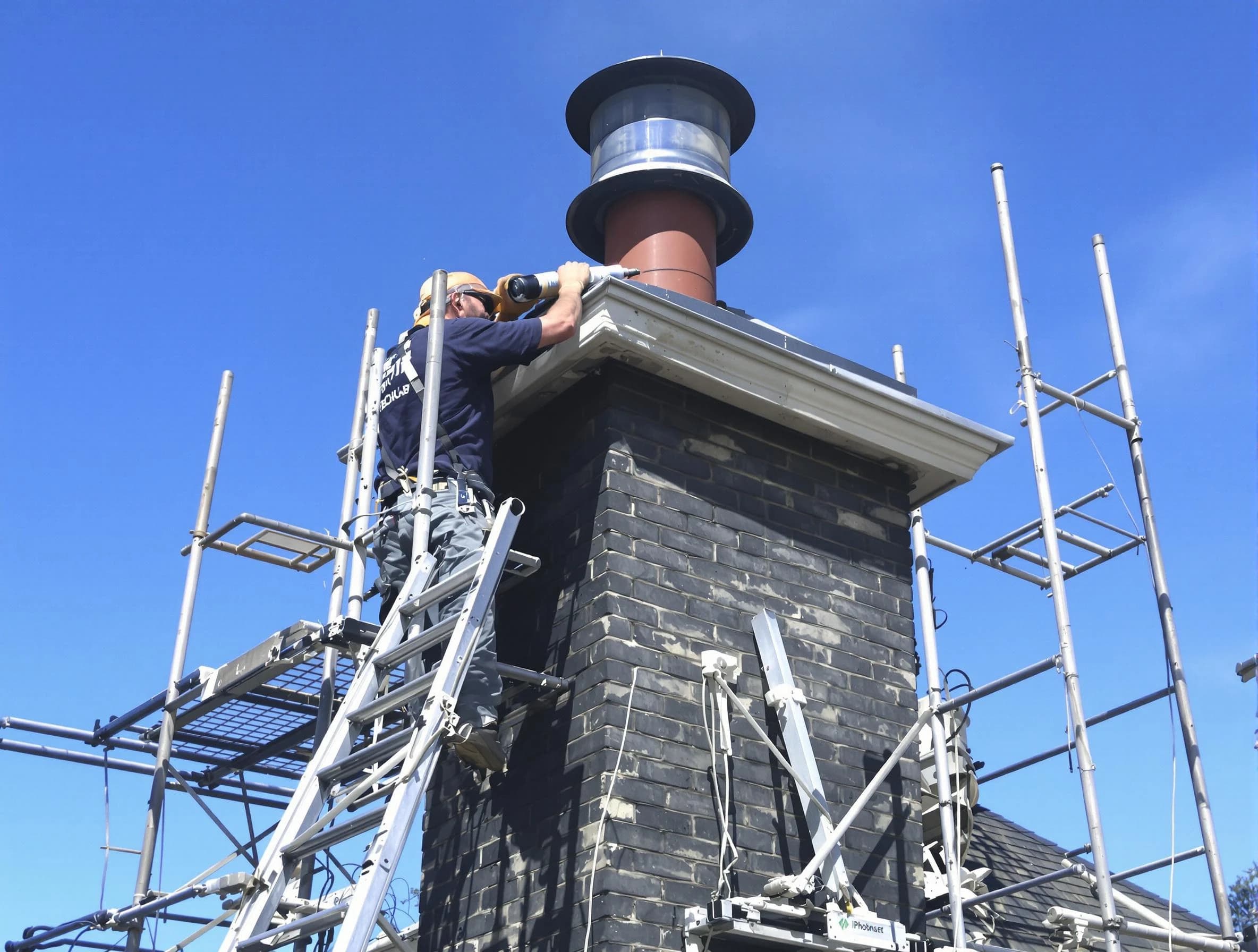 Sturdy chimney crown finished by Fair Oaks Chimney Sweep in Fair Oaks, GA
