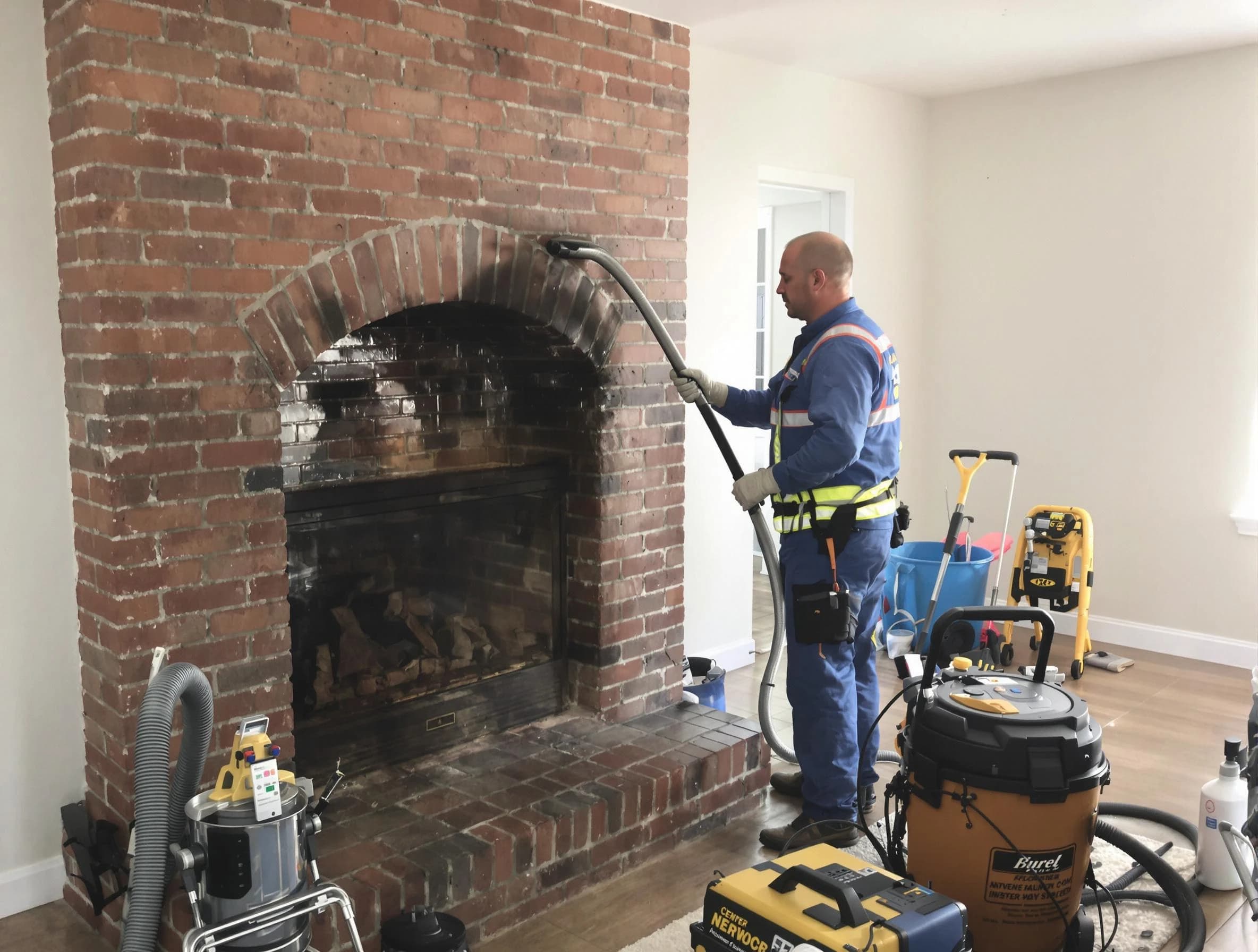 Fair Oaks Chimney Sweep expert performing detailed chimney sweep in Fair Oaks, GA