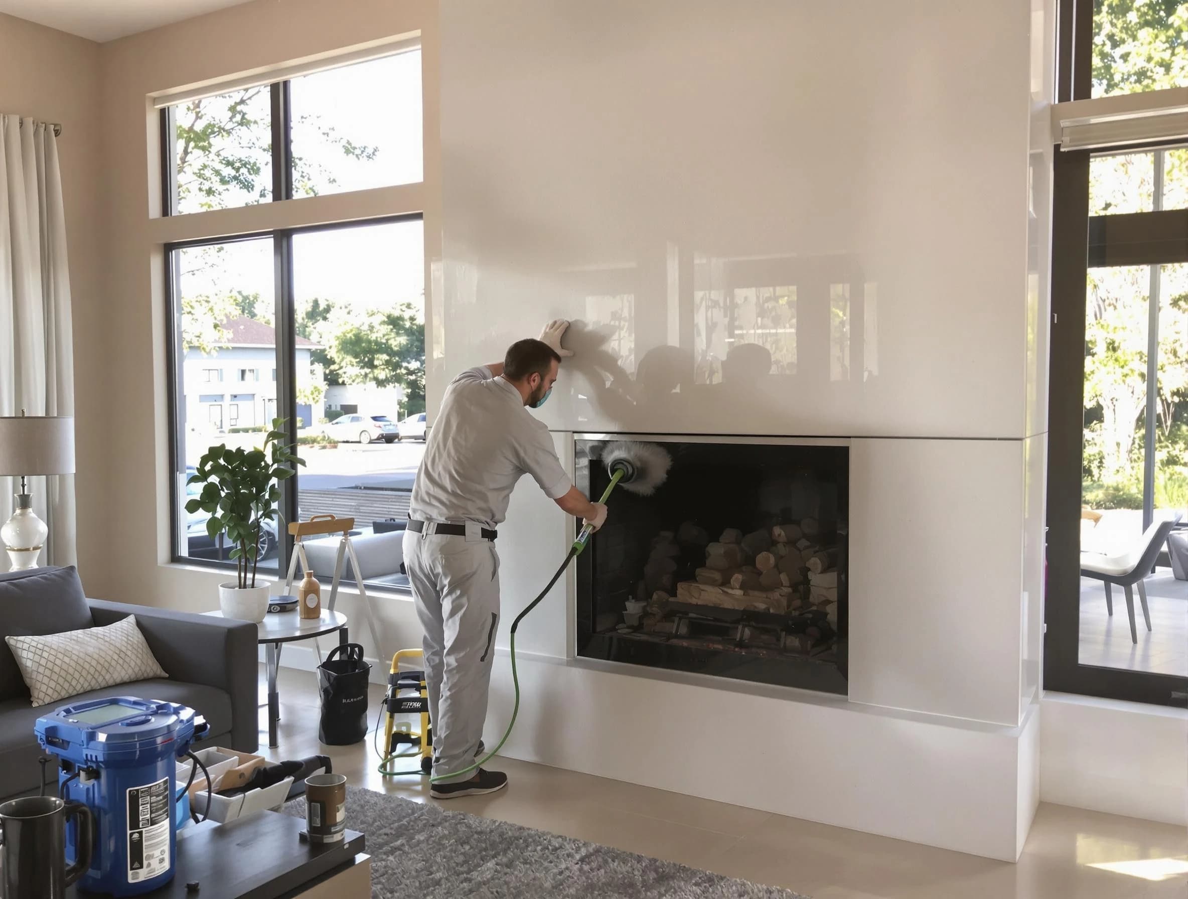 Fair Oaks Chimney Sweep performing thorough soot removal in Fair Oaks, GA