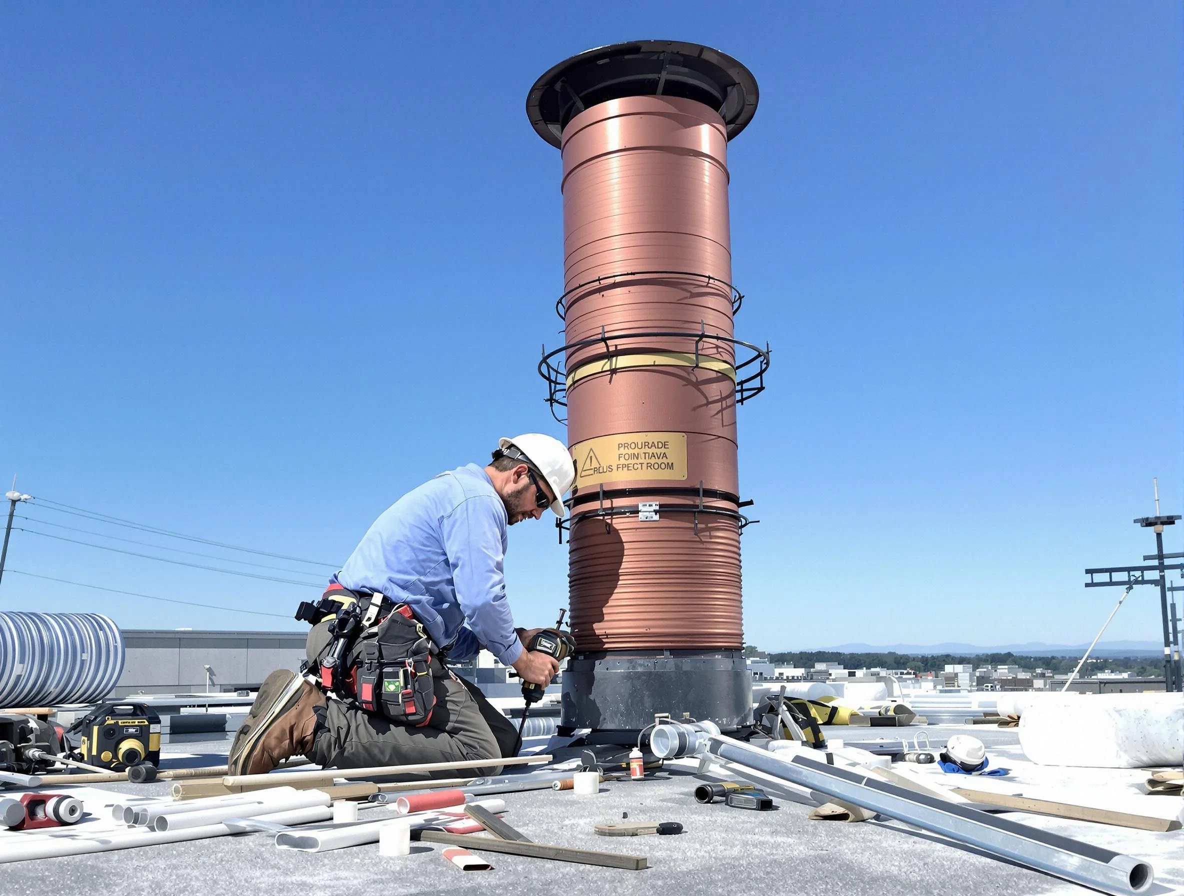 Installed chimney liner by Fair Oaks Chimney Sweep in Fair Oaks, GA