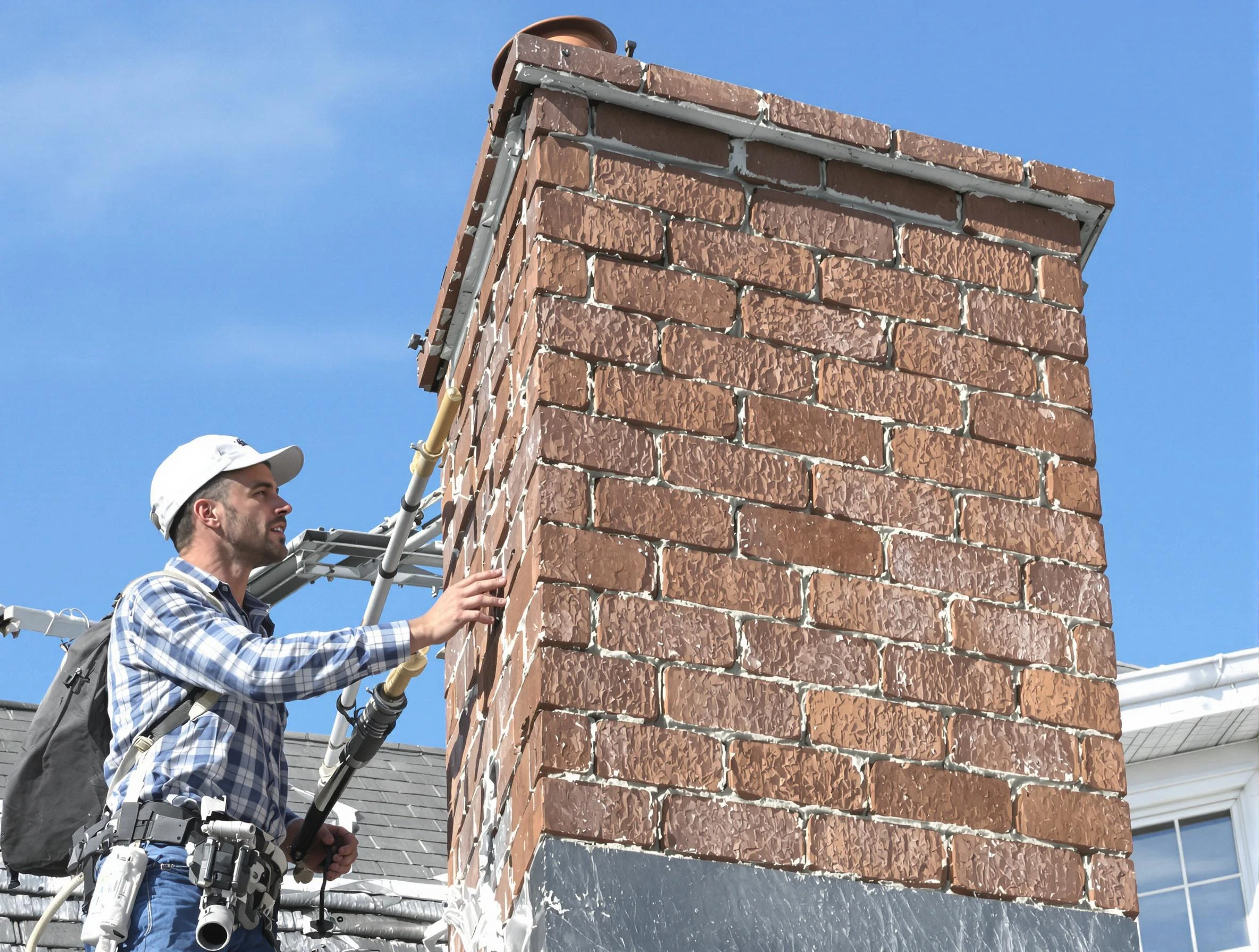 Brickwork for a chimney rebuild by Fair Oaks Chimney Sweep in Fair Oaks, GA