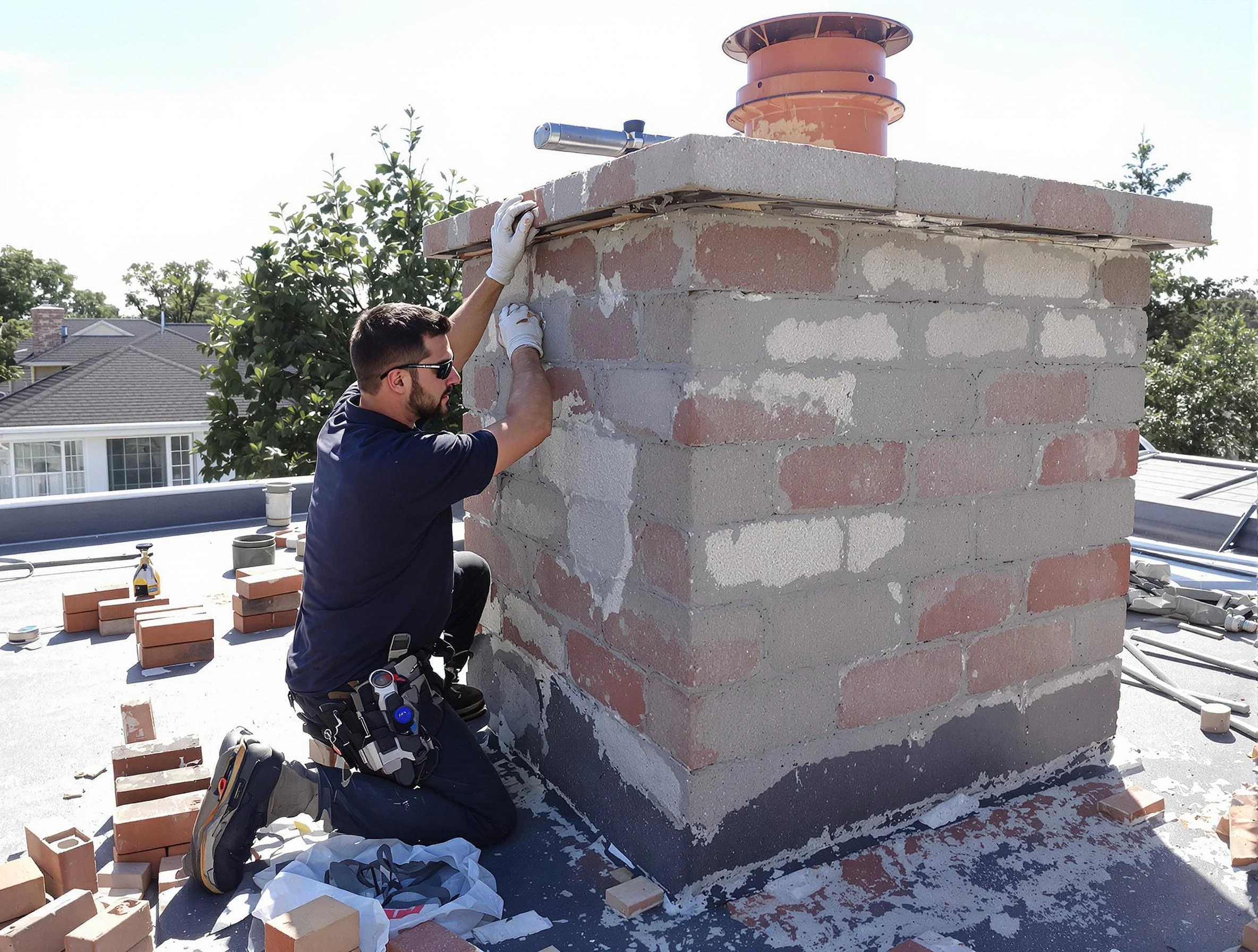 Advanced chimney repair process by Fair Oaks Chimney Sweep in Fair Oaks, GA