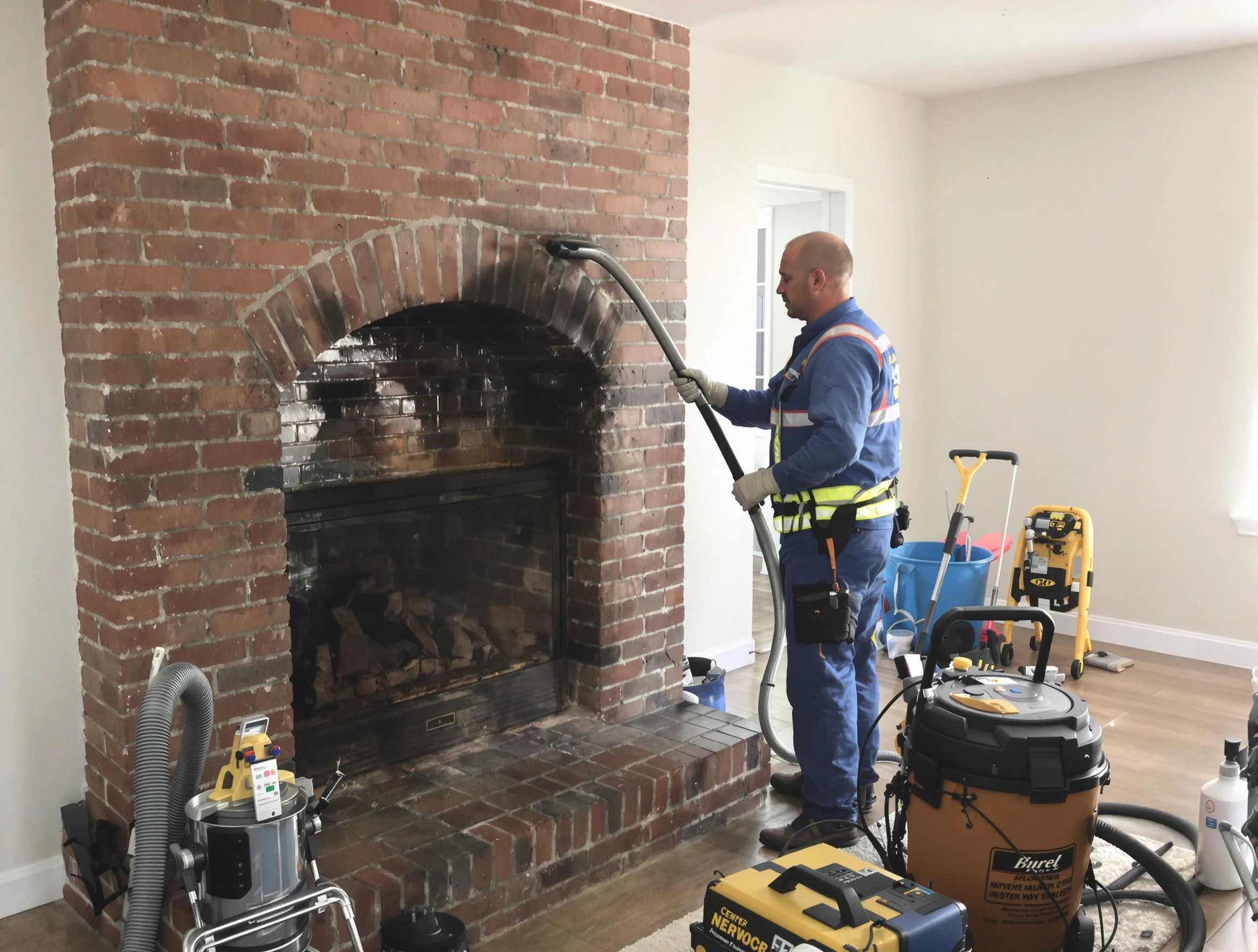 Fair Oaks Chimney Sweep expert performing detailed chimney sweep in Fair Oaks, GA