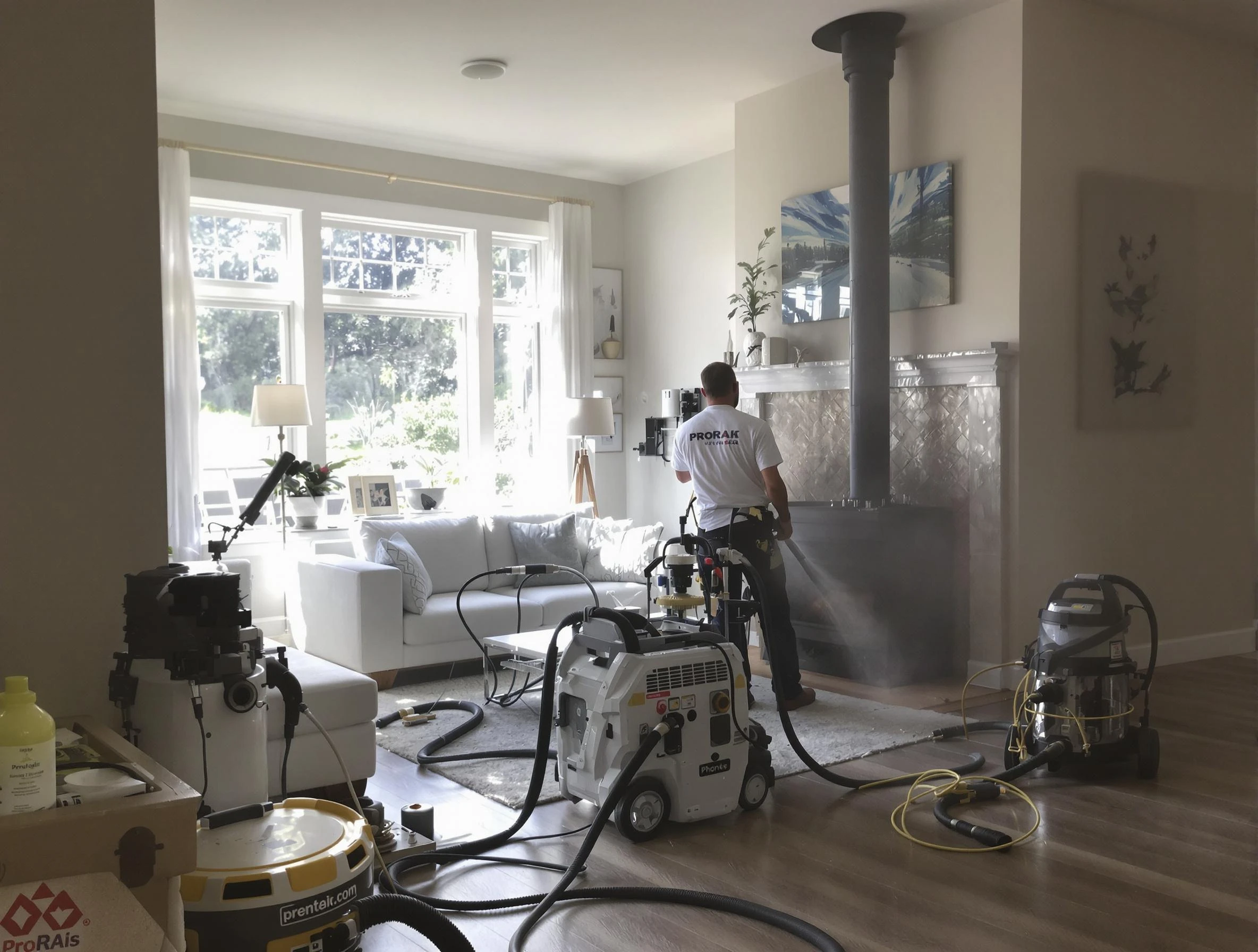 Soot removal service by Fair Oaks Chimney Sweep for a fireplace in Fair Oaks, GA